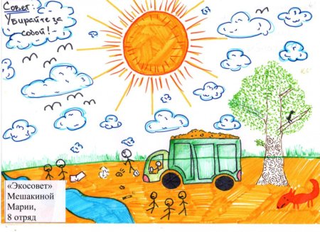 Раздельный сбор мусора перспектива будущего рисунки детей