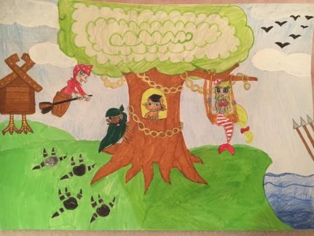 Сказки Пушкина у Лукоморья дуб зеленый