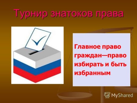 Право избирать и быть