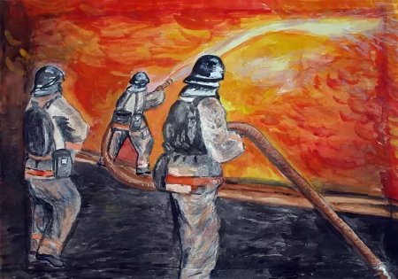 Рисунок ко Дню пожарной охраны