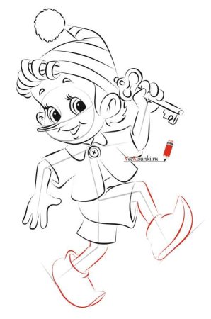 Пьеро и Мальвина золотой ключик