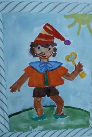 Иллюстрация золотой ключик или приключения Буратино Пьеро