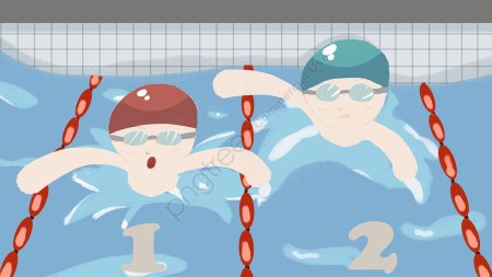 Пловец рисунок