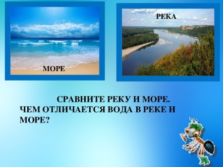 Чем отличается река от моря