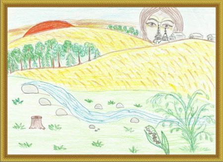 Рисунок с стихотворению и.с Никитина