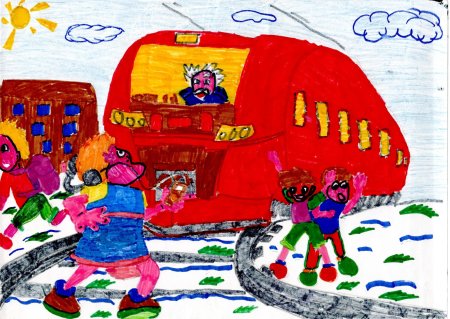 Рисунок на тему безопасность на железной дороге