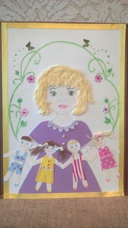 Портрет мамы аппликация в детском саду