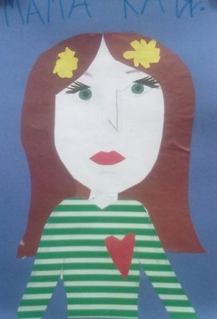 Портрет мамы аппликация