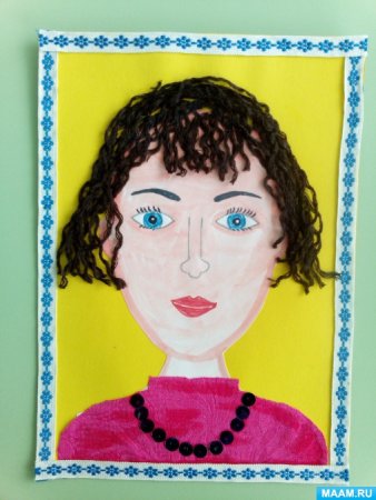 Рисование с элементами аппликации портрет мамы цель
