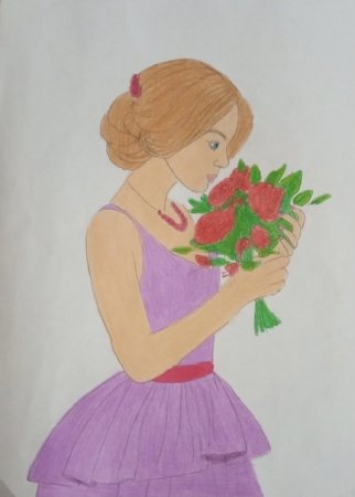 Рисунок на день матери для срисовки