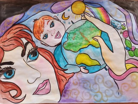 Рисунок на тему единственной маме на свете