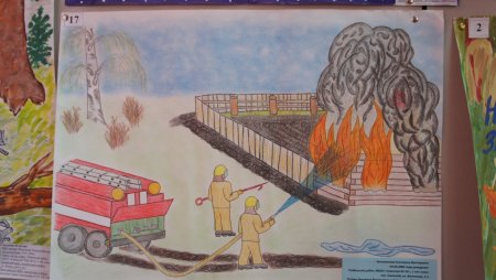 Рисунок на противопожарную тему