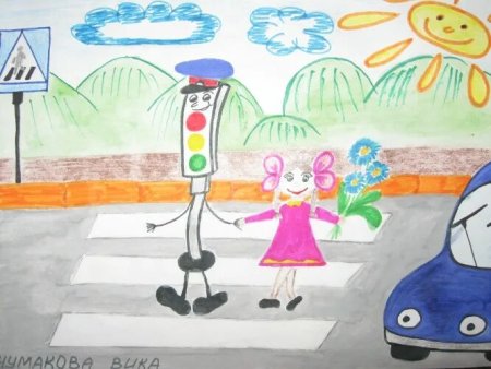 Рисование по правилам дорожного движения в подготовительной