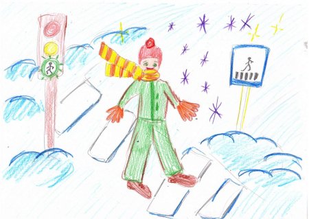 По зимним дорогам детства рисунок