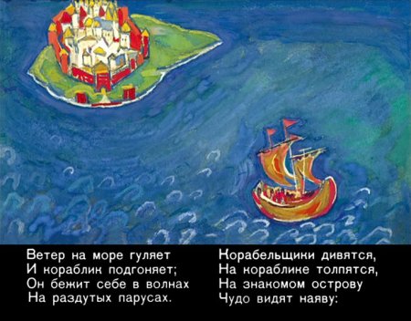 Пушкин отрывок из сказки о царе Салтане ветер по морю гуляет