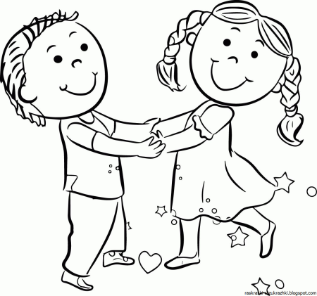 Дети раскраска для детей