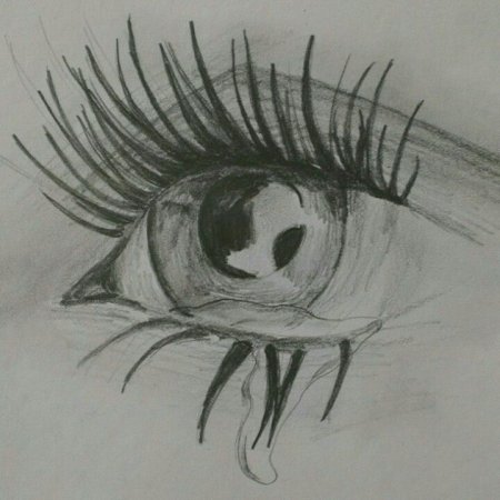 Рисунки карандашом глаза со слезами