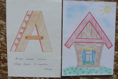 На что похоже буква а