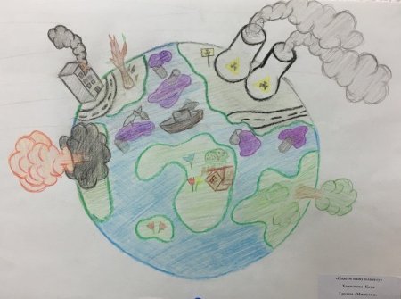 Загрязнение воды рисунок