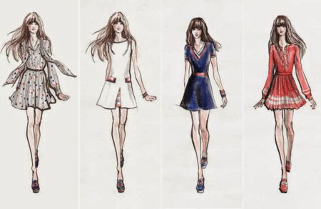Эскизы моделей в повседневной одежде