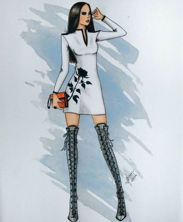 Стильные эскизы одежды