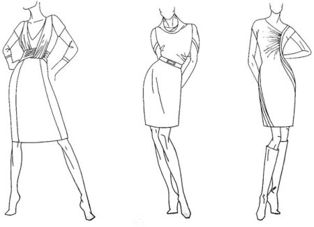 Эскизы платьев карандашом для начинающих дизайнеров