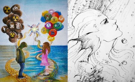 Рисунок на тему разноцветные капли