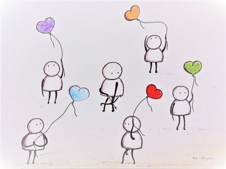 Счастье рисунок карандашом