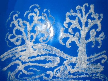 Рисование солью