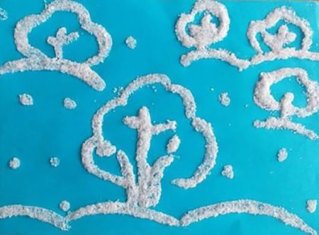 Рисование солью в детском саду