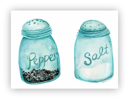 Солонка акварель