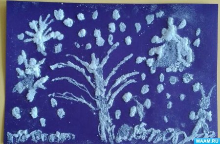 Рисование солью в старшей группе