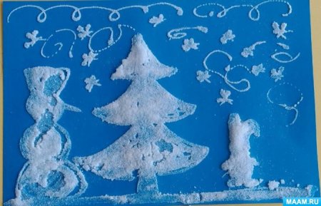 Нетрадиционные техники рисования в детском саду зимняя тематика