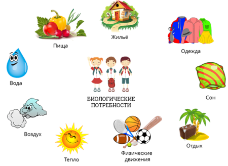 Схема потребностей для дошкольников