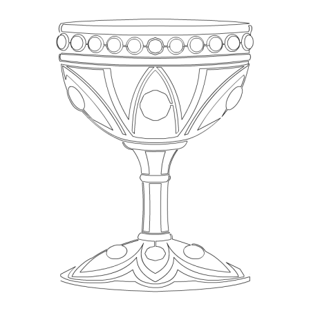 Чаша раскраска