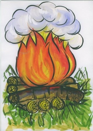 Огонь рисунок