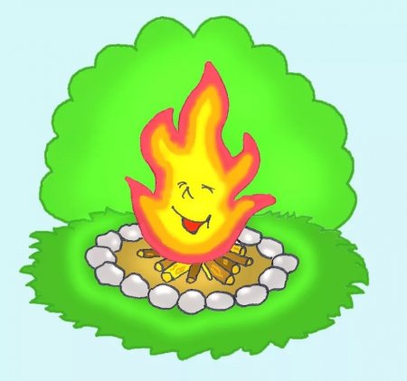 Пожарная безопасность в лесу костер