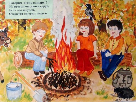 Изображение угасающего костра