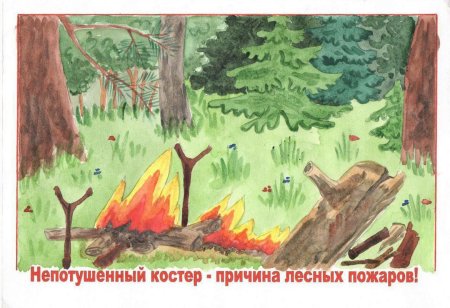 Рисунок на тему пожар
