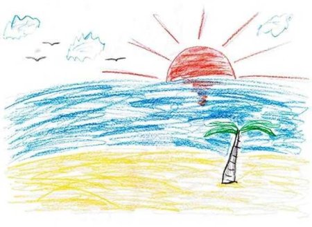 Рисунок к пьесе Грига утро