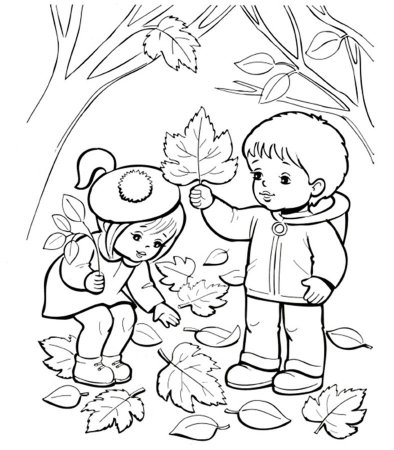 Осенняя раскраска