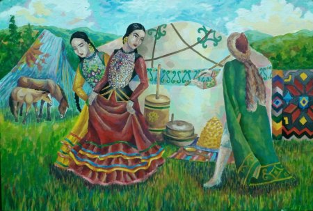 Казахская живопись кочевье