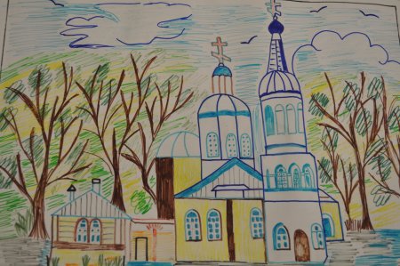 Церковь рисунок карандашом