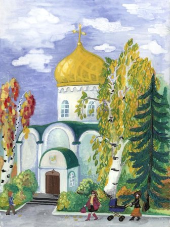 Храм рисунок