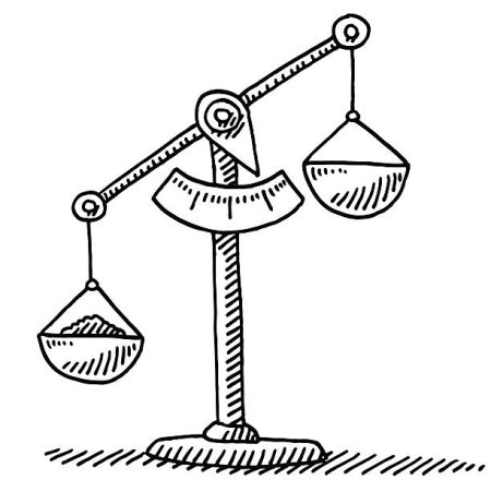 Весы равновесие раскраска