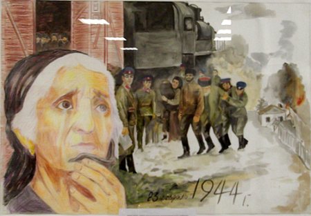 Рисунки депортация ингушей в 1944