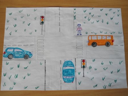 Рисование перекресток в подготовительной группе