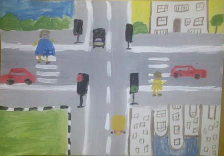 Перекресток регулируемый светофором