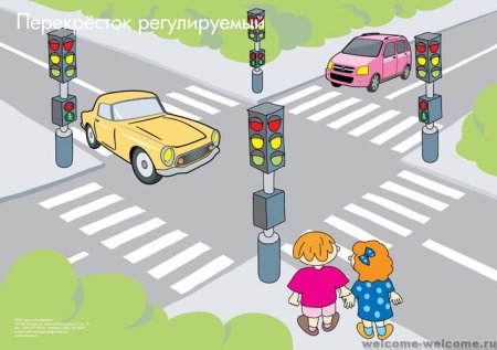 Перекресток дорог для детей