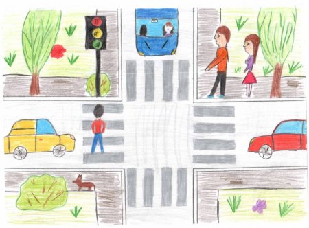 Рисунок на тему дорожные знаки